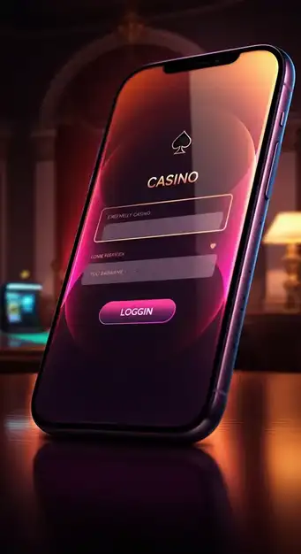 Golden Crown Casino login screen showcasing user dashboard, secure password entry, and a mobile phone displaying a synchronized account for cross-device access.